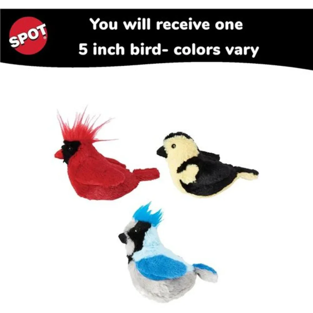 Song Birds Cat Toy Touch Activated Singing Catnip Toy Mimics Real Bird